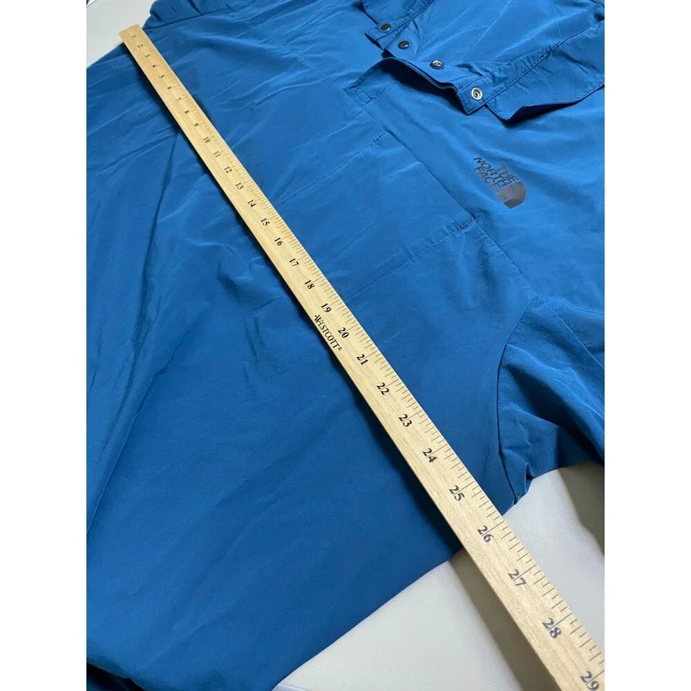 The North Face Nylon Blend‎ Short sleeve Shirt Men Size XXL Blue Outdoor Fishing